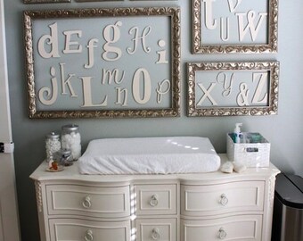 Unpainted Wooden Alphabet Cutout Letters - Alphabet Unpainted Various fonts - Various Size Letters - Children Decor