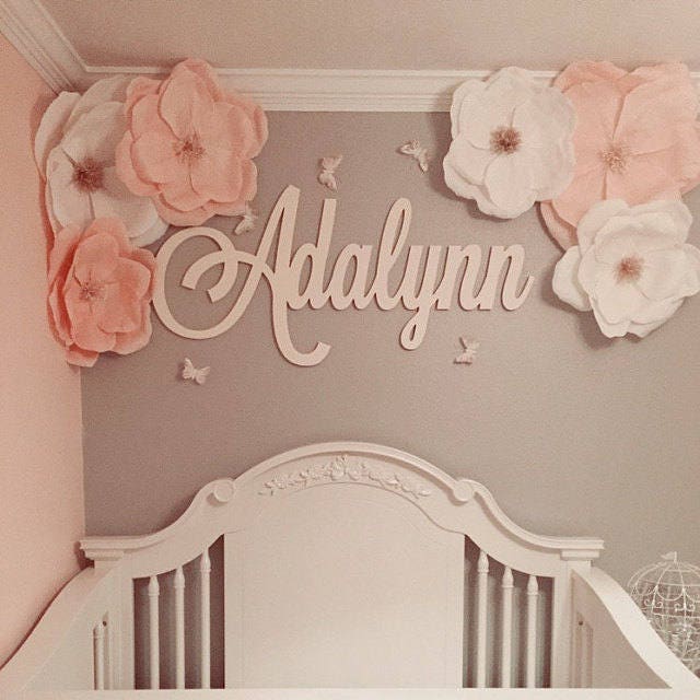 Nursery Name Sign for Wall Decor Baby Shower Gift Kids Room | Etsy