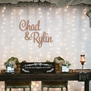 Party Decoration- Event Backdrop- Name Sign- Guest of Honor- Wedding Decor- Wooden Name Sign -Monogram Name- Wooden Name Sign-