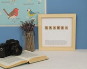 Personalised Scrabble name and meaning picture, personalised new baby gift, personalised Scrabble birthday gift FRAMED