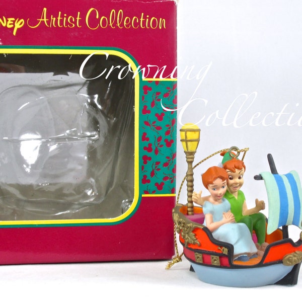 Disney Peter Pan's Flight Ornament Wendy Ride Artist Collection Pirate Ship Boat Parks Series Walt Disney World Vintage Christmas DisneyLand