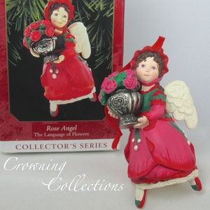 1999 Hallmark Rose Angel Keepsake Ornament The Language Of Etsy