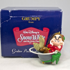 Grolier Grumpy President's Edition Ornament Disney Snow White and the Seven Dwarfs 7 Scholastic Coal Dwarves Dwarf & Princess Christmas