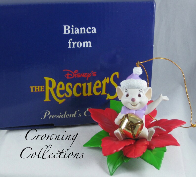 Grolier Bernard The Rescuers Disney President/'s Edition Ornament Mice Scholastic