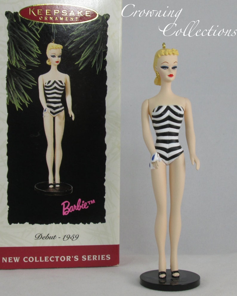 1994 Hallmark 1959 Debut Barbie Ornament Swimsuit Keepsake 1 Etsy