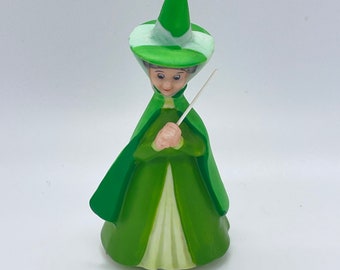 Disney Fauna Green Fairy Figurine Sleeping Beauty China Porcelain Good Godmother Vintage Disney Store