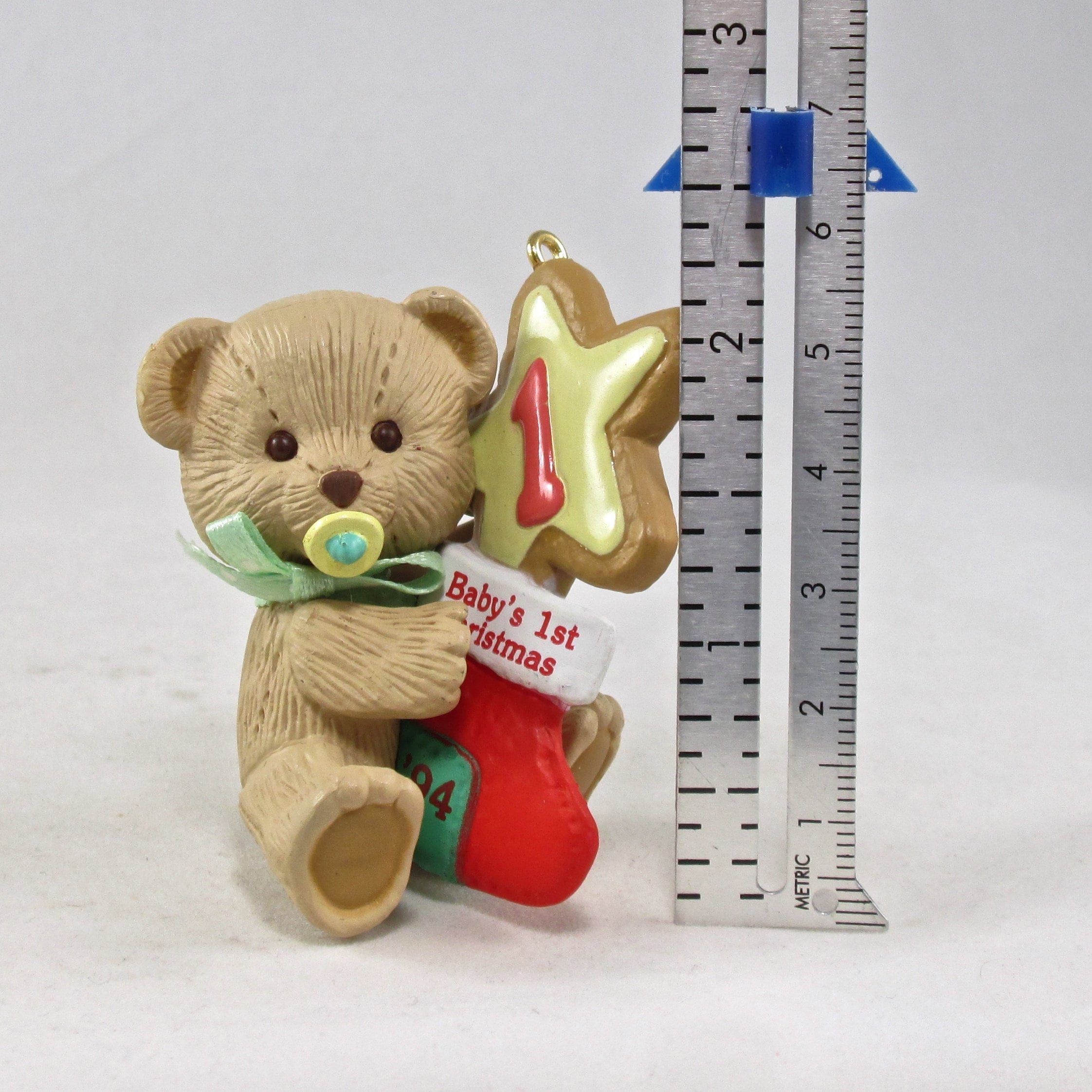 1994 Hallmark Baby's First Christmas Ornament 1st Teddy Bear Years