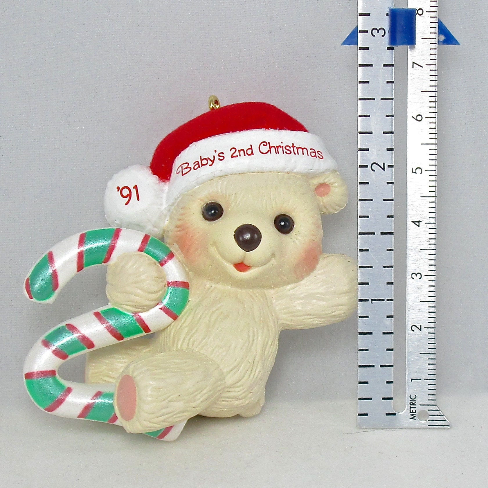 1991 Hallmark Baby's Second Christmas Keepsake Ornament Etsy.de