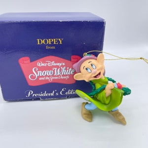 Grolier Dopey President's Edition Ornament Disney Scholastic Snow White and the Seven Dwarfs 7 Dwarves Christmas Vintage Tree