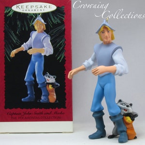 1995 Disney Pocahontas Captain John Smith Meeko Hallmark Keepsake Ornament Christmas Collection