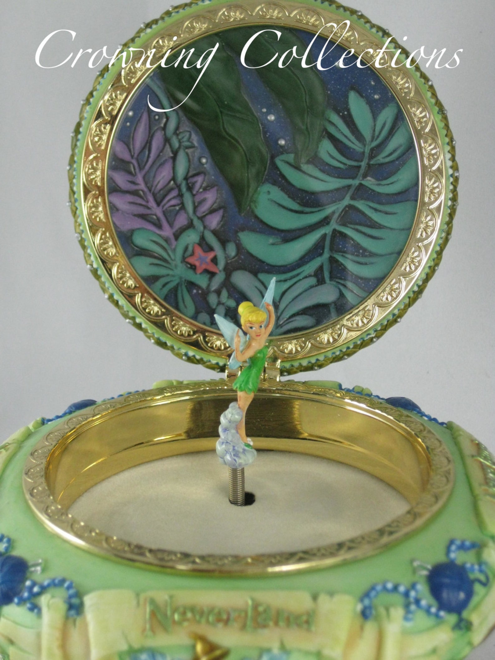 Disney Tinker Bell Peter Pan Music Box Never Land You Can Fly Etsy