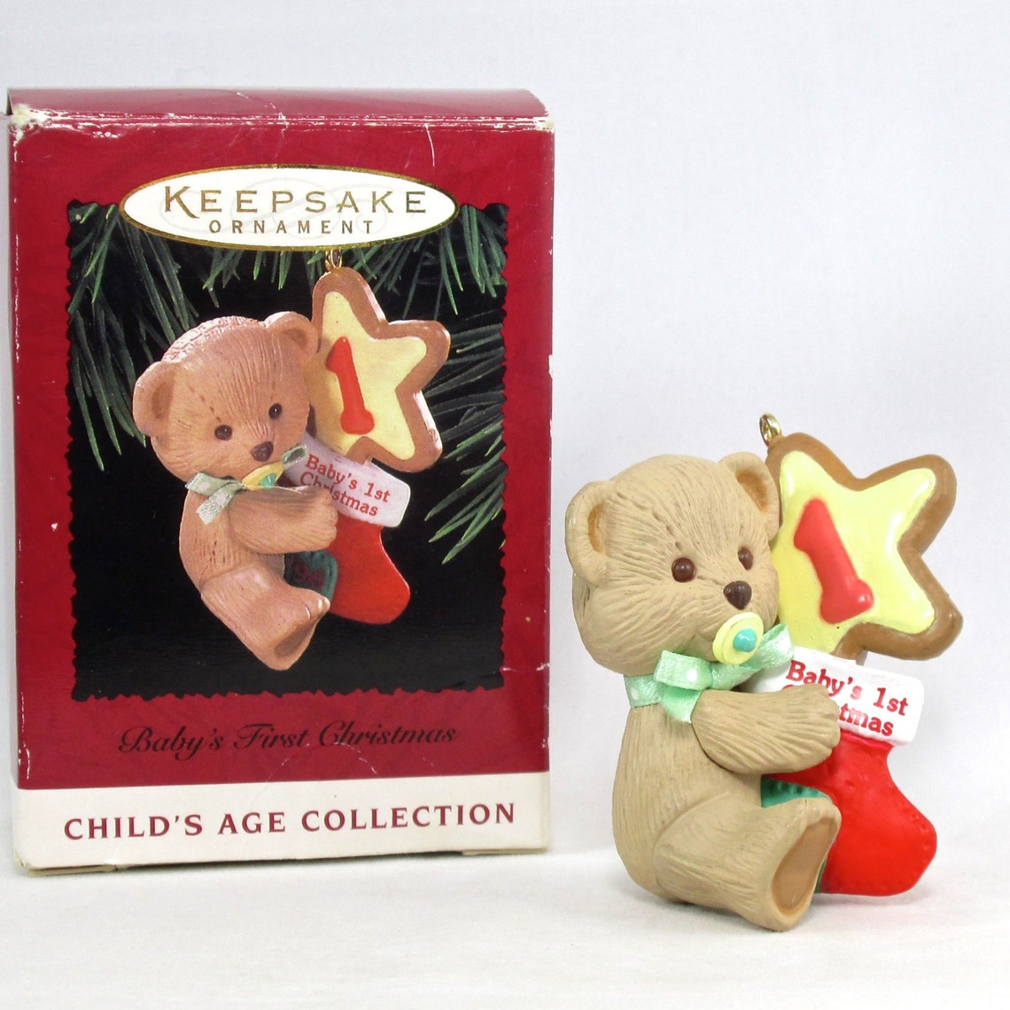 1996 Hallmark Baby's First Christmas Ornament My 1st Teddy Etsy