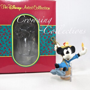 The Disney Artist Collection Brave Little Tailor Ornament Mickey Mouse Parks MIB Vintage Christmas Collection Pie-Eyes