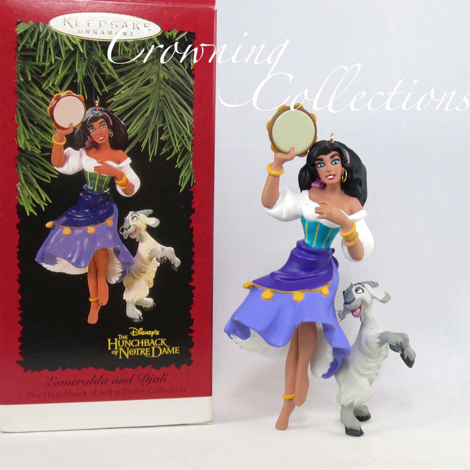 2001年 東京ディズニーシー Buon Natale ライトアップフィギュア 1996 Hallmark Esmeralda and Djali Disney Ornament the Hunchback of