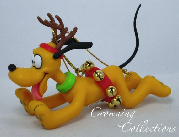 Disney Pluto Reindeer Grolier Ornament Porcelain Treasures NEW RARE