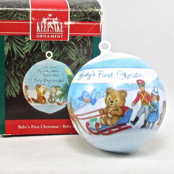 baby boy first christmas ornament