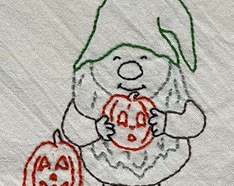 Welcome Fall Gnomes embroidery pattern