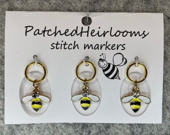 Bee stitch markers