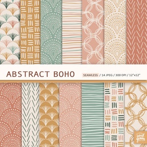 Papier numérique transparent bohème. Papier de scrapbooking bohème mignon. Arrière-plans bohème arc-en-ciel. Motifs bohèmes pastels. Modèles sans couture pour enfants scandinaves.