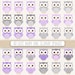 Purple Baby Owl Clip Art for Nursery, Baby Shower. Baby Boy Digital ...