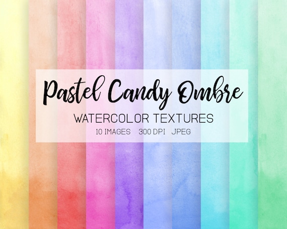 Watercolor Ombre Digital Paper Handpainted Pink Purple Etsy