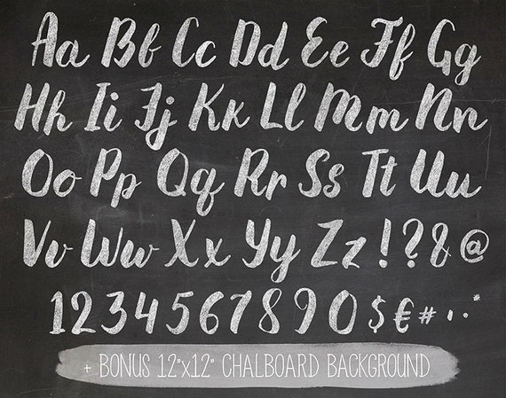 chalk alphabet font