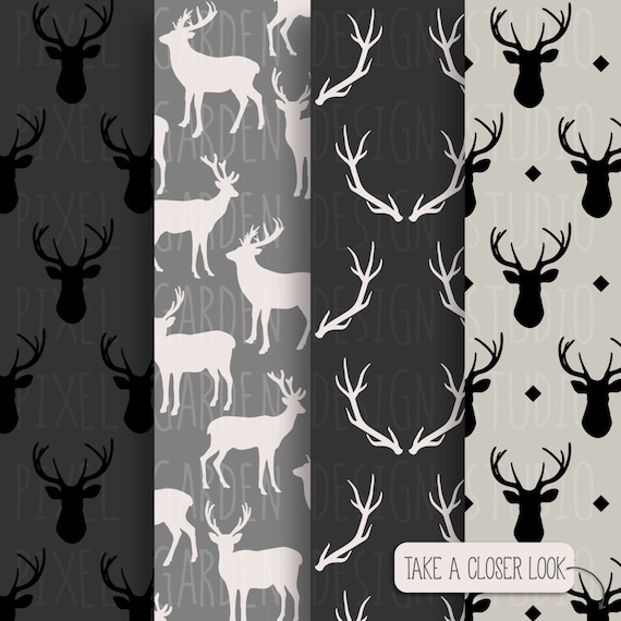 Rustic Christmas Reindeer Antler Ornaments Wrapping Paper, Zazzle in 2023