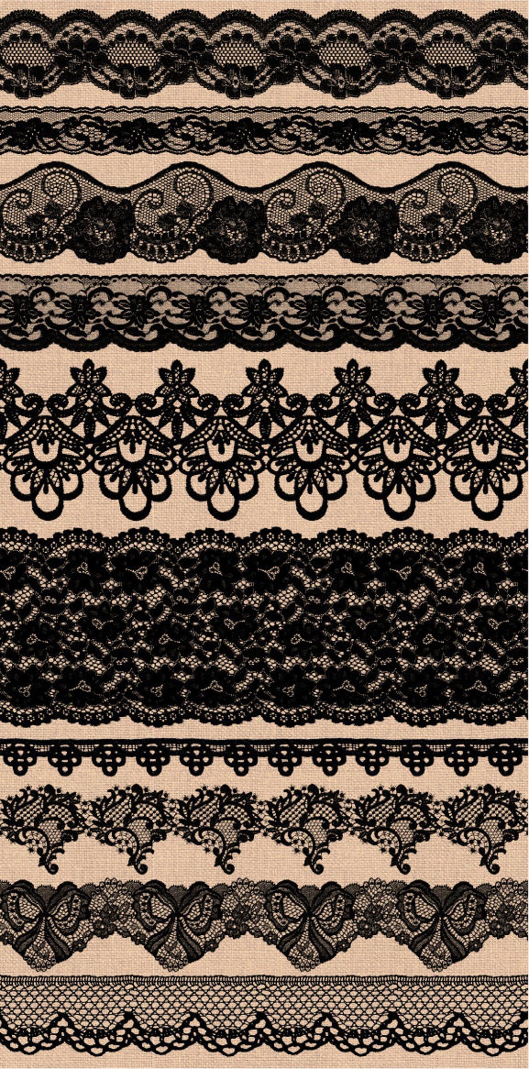 Schwarze Spitzen borte Clip Art. Hochzeit Spitzen Clipart. Shabby ...
