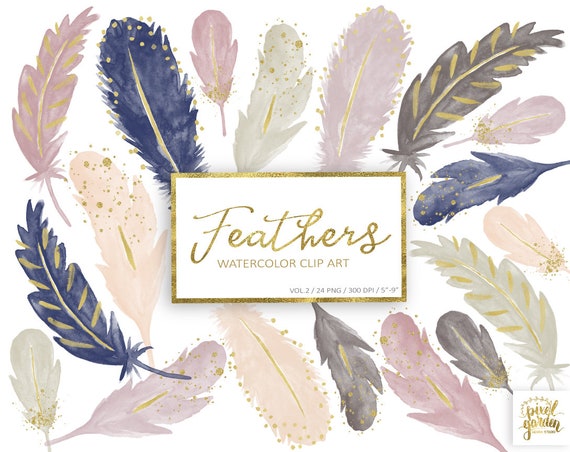 Neutral Feathers Clipart, Brown Feathers Graphic by CutePix