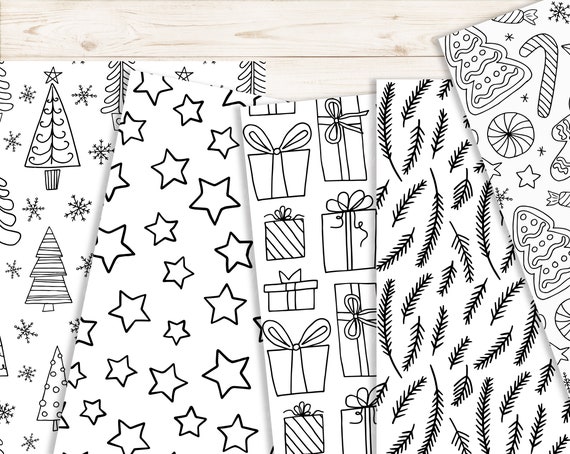 Snowflake Seamless Pattern. Christmas Wrapping Paper. Holiday Hand