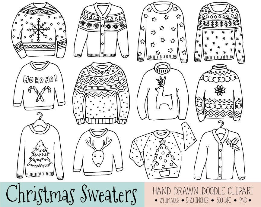 Doodle clearance christmas sweater