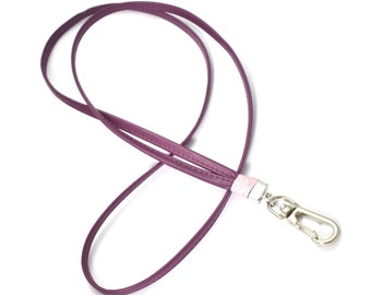 Lanyard made of nappa leather - barberry