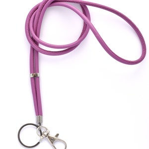 Lanyard made of nappa leather with stainless steel image 3