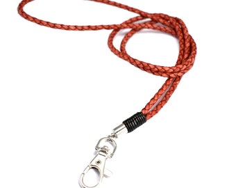 Lederen lanyard - rood