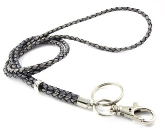 Leer lanyard - marine antiek