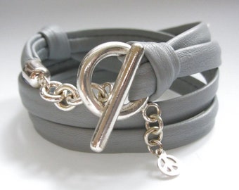 Edles Lederarmband - Nappaleder ~ 925 Silber ~