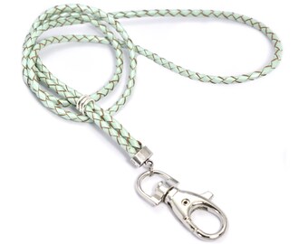 Lederen lanyard - mint