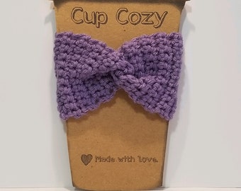 Twisted cup cozy, cup cozy, tea cozy, coffee cozy, gift under 5