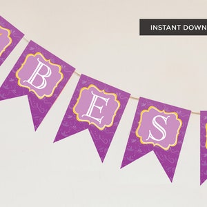 Best Day Ever Banner - Tangled Party *Instant Download*