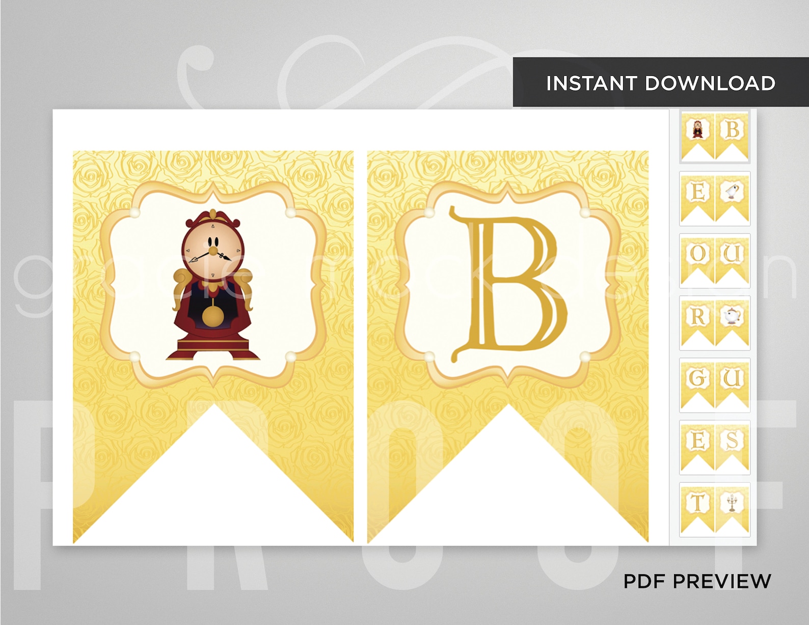 Be Our Guest Banner - Beauty and the Beast Party *instant Download* - Etsy