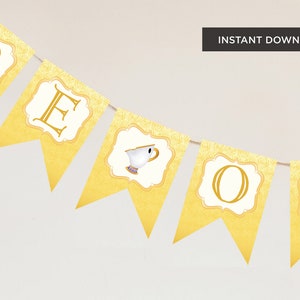 Be Our Guest Banner - Beauty and the Beast Party *Instant Download*