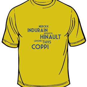 Le Tour de France Winners Classic Tee | Ultimate Cycling Fan TShirt ORGANIC cotton