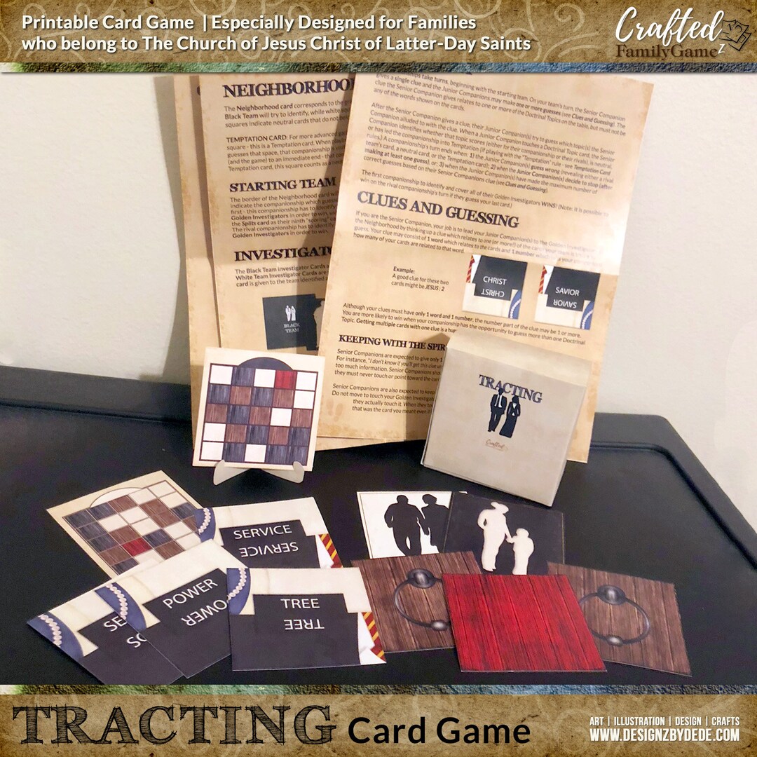 TRACTING Printable Card Game similar to Codenames but for Etsy