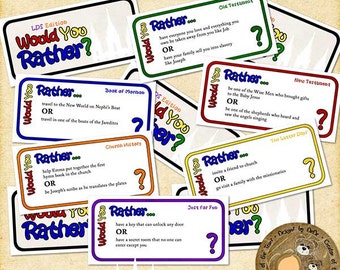Would You Rather - LDS Edition | Printable Card Game