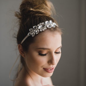 Crystal Bridal Headband | Wedding Hair Band | Rhinestone Hair Piece | Bridal Headpiece | Vera Headband
