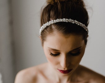 Rhinestone Bridal Headpiece | Crystal Headband | Bridal Headband | Wedding Hairpiece | Wedding Hair Tiara | Silver Stella Headband