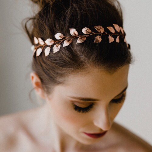 Rose gold leaf headband Clearance