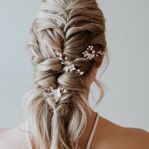 Gold Leaf Bridal Hair Pin Gold Flower Hair Comb Petite Bridal Wedding Hair Pin Gold Wedding Hair Comb Paloma Hair Pin image 1