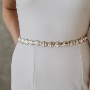 Cinto de noiva de cristal | Faixa de casamento Art Déco | Faixa de noiva com strass | Cinto de faixa de noiva | Cinto de noiva com baguete de cristal | Faixa Tribeca