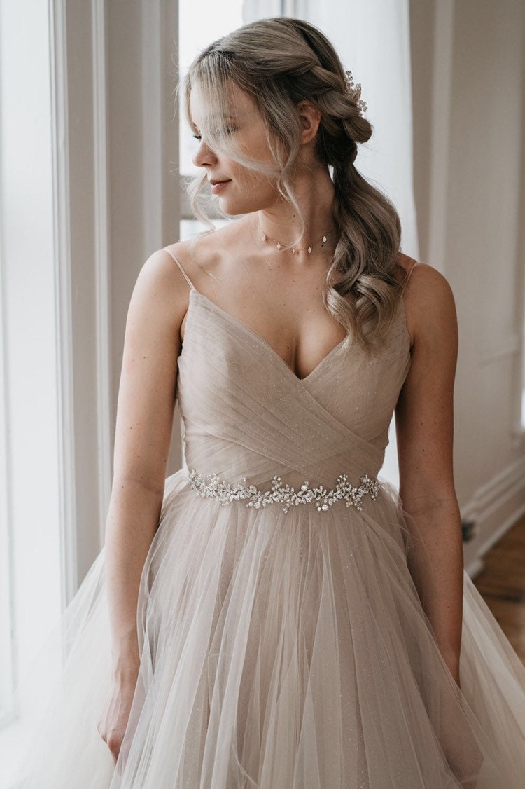 Rhinestone Wedding Belt Etsy